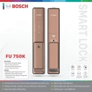 Khóa cửa điện tử Bosch FU 750K – màu đồng hồng