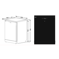 MÁY RỬA CHÉN ĐỘC LẬP  KF - S17805B Lux