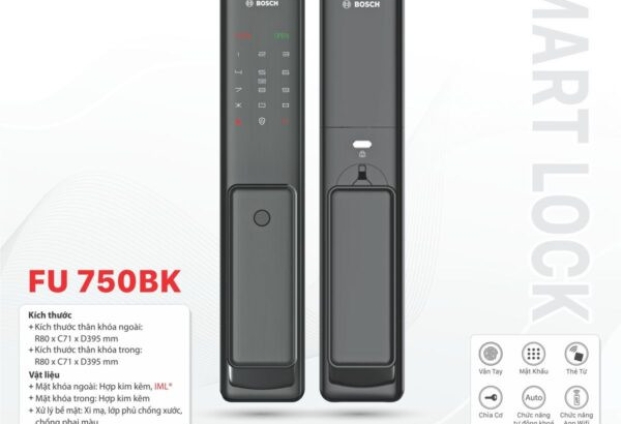 Khóa cửa điện tử Bosch FU750BK – màu xám