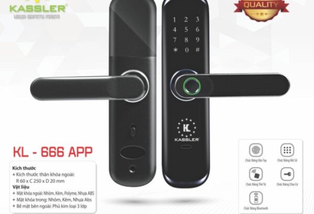 Khóa cửa vân tay Kassler KL-666-APP