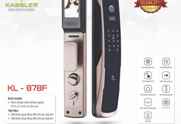 Khóa vân tay Kassler KL-878- F – Mở bằng APP điện thoại