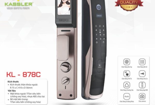 Khóa vân tay Kassler KL-878-C- Mở bằng APP điện thoại