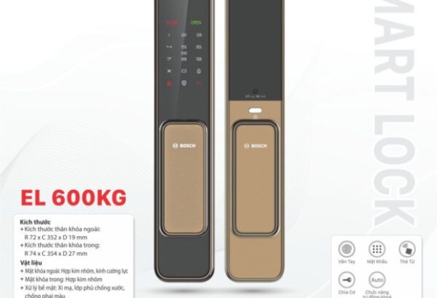 Khóa cửa Bosch EL 600KG Vàng đen