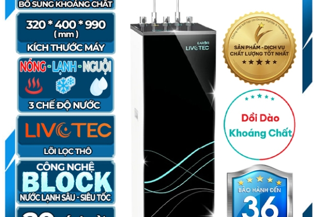 Máy lọc nước nóng lạnh Karofi Livotec 628
